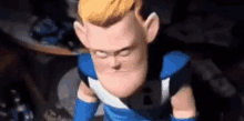 Scene from Incredibles, where angry incrediboy violently takes Mr. Incredibles photo off his wall
