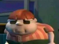 Carl from Jimmy Neutron wearing sunglasses looking very cool