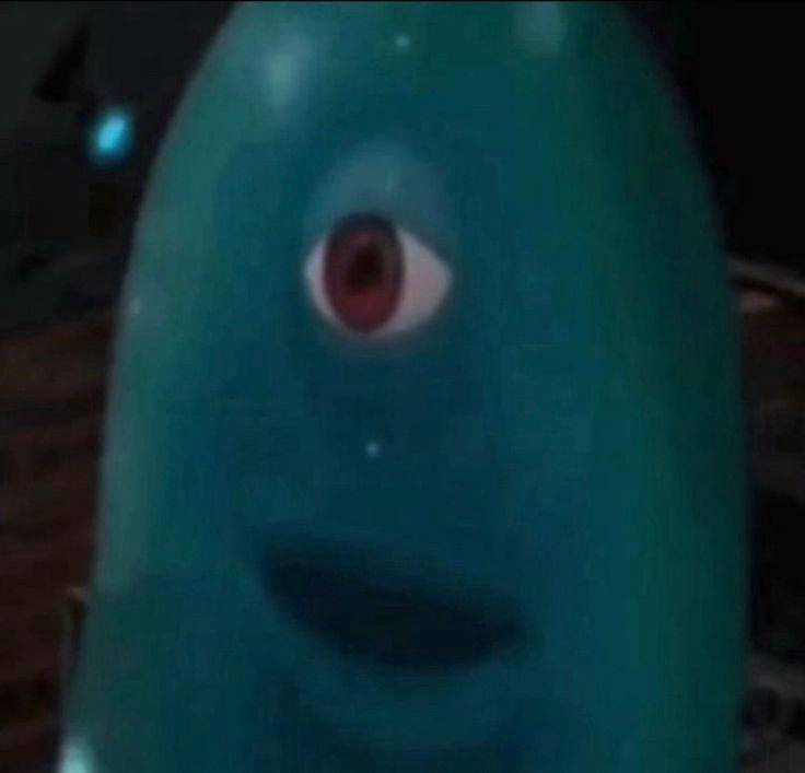 Bob from Monsters vs Aliens with blank and confused face
