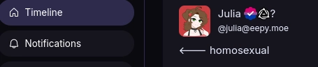 Screenshot of the og post with part of the ui, showing the arrow pointing at "notifications" tab